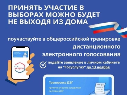 Приглашаем жителей Трехгорного стать участниками тренировки дистанционного электронного голосования