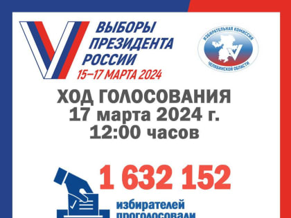 К полудню на выборах президента успели проголосовать 63,6% южноуральцев