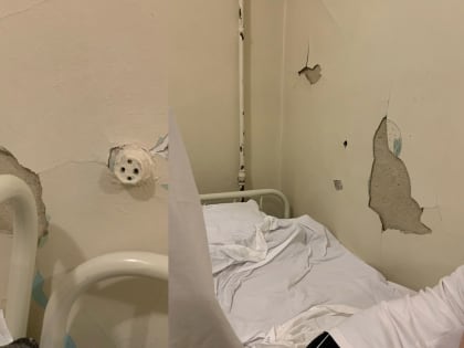 Челябинка пожаловалась на детскую больницу, где на пациентов падает штукатурка