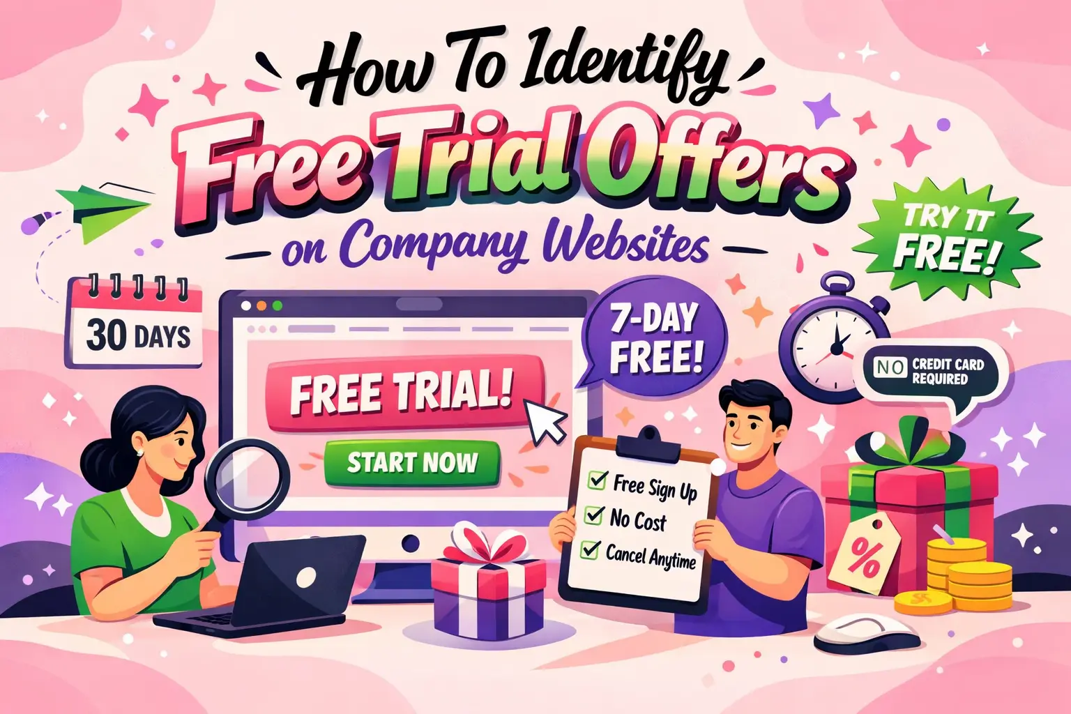 How To Identify Free Trial Offers on Company Websites