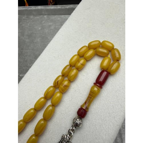 OSMANLI LALESİ PÜSKÜLLÜ SIKMA KEHRİBAR