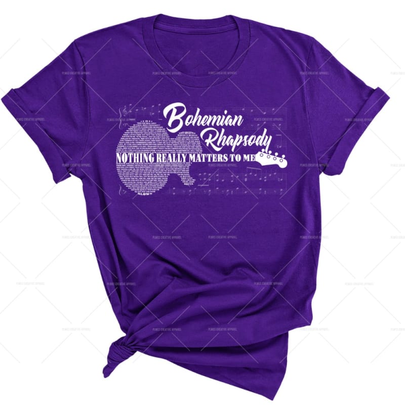 Queen Bohemian Rhapsody Guitar Song Lyric Shirt - Printed Design