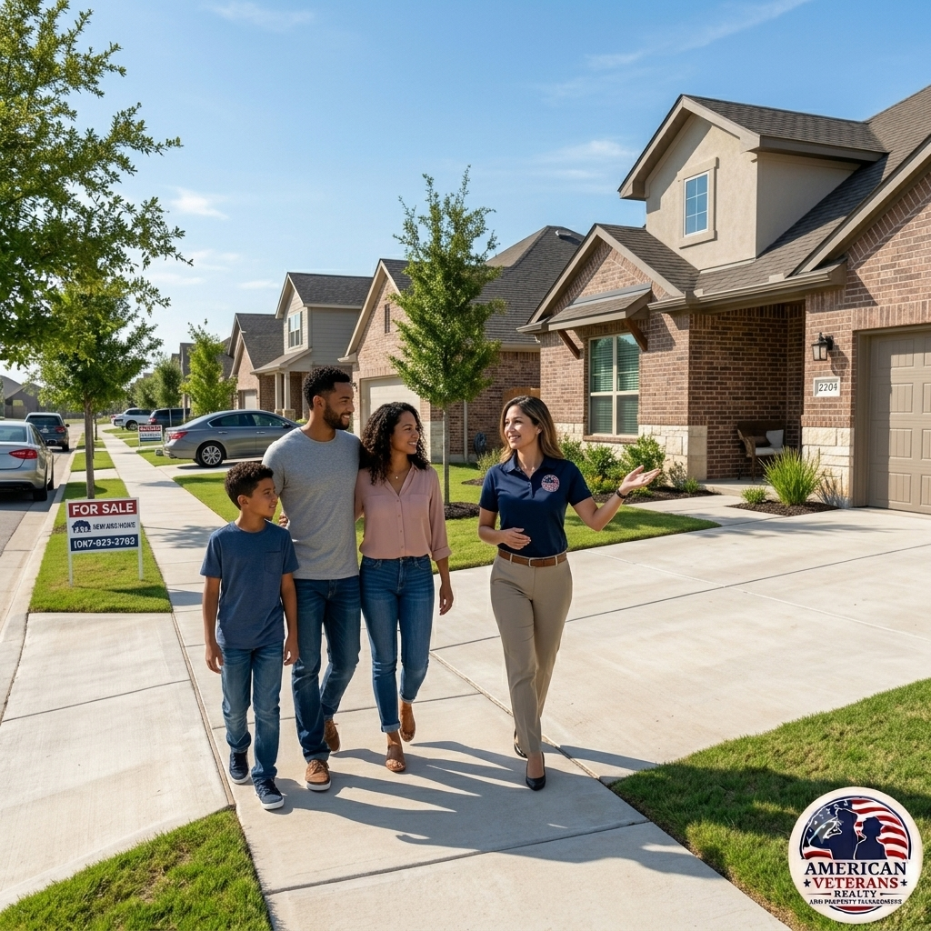 Property manager reviewing Austin TX rental property documents and lease agreements