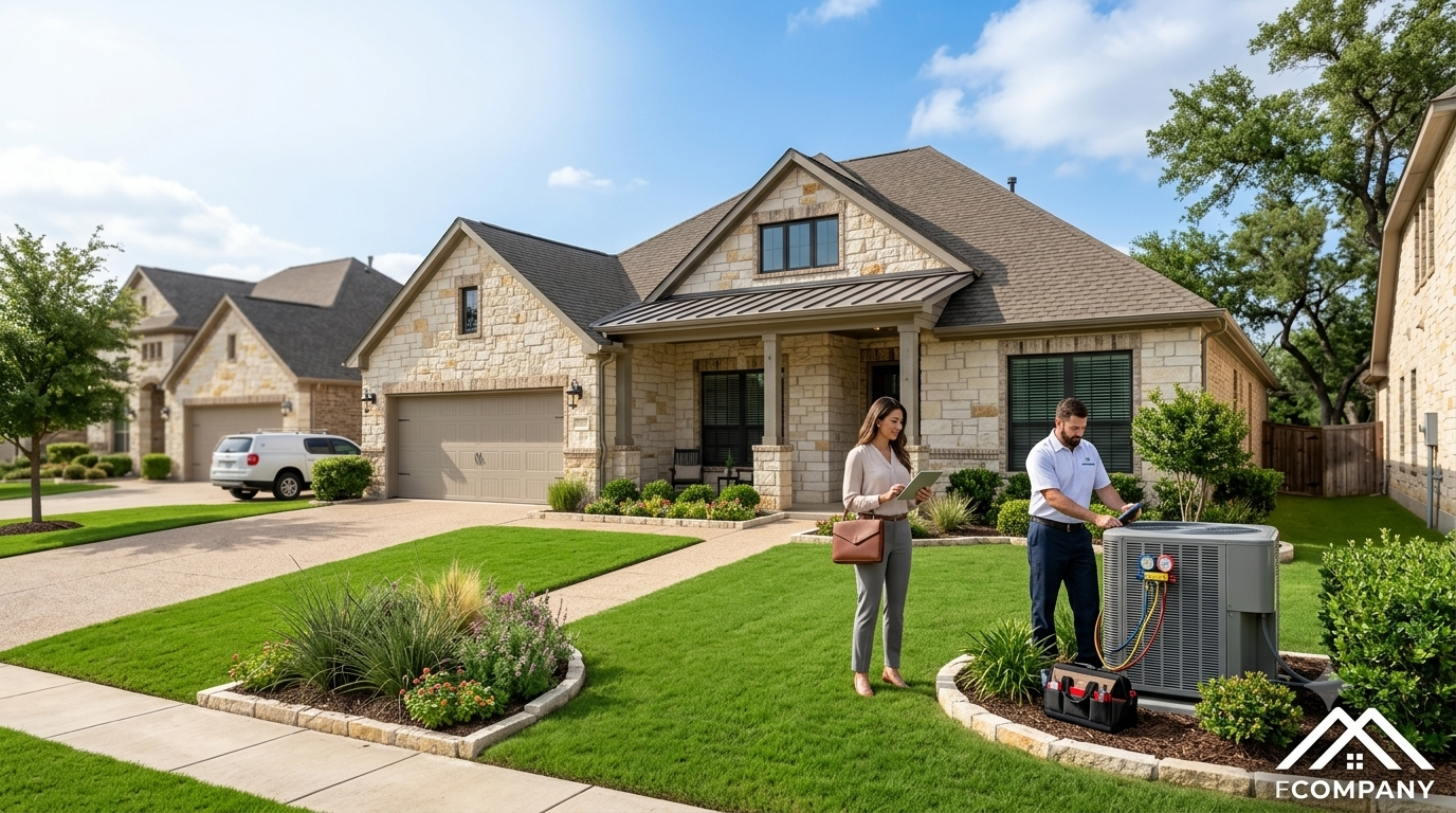 New construction homes and community amenities in the Sunfield master-planned community in Buda, TX