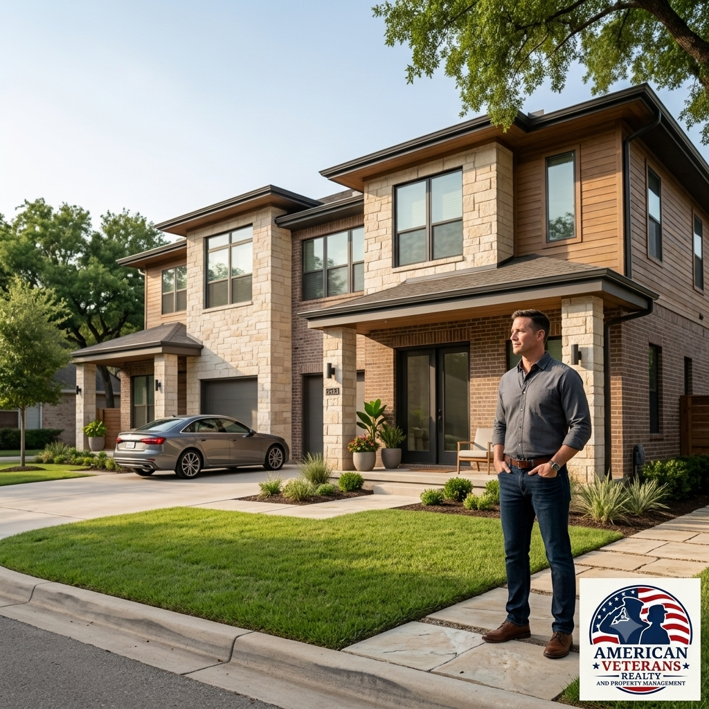 Multi-family duplex property purchased by veteran using VA loan for house hacking strategy