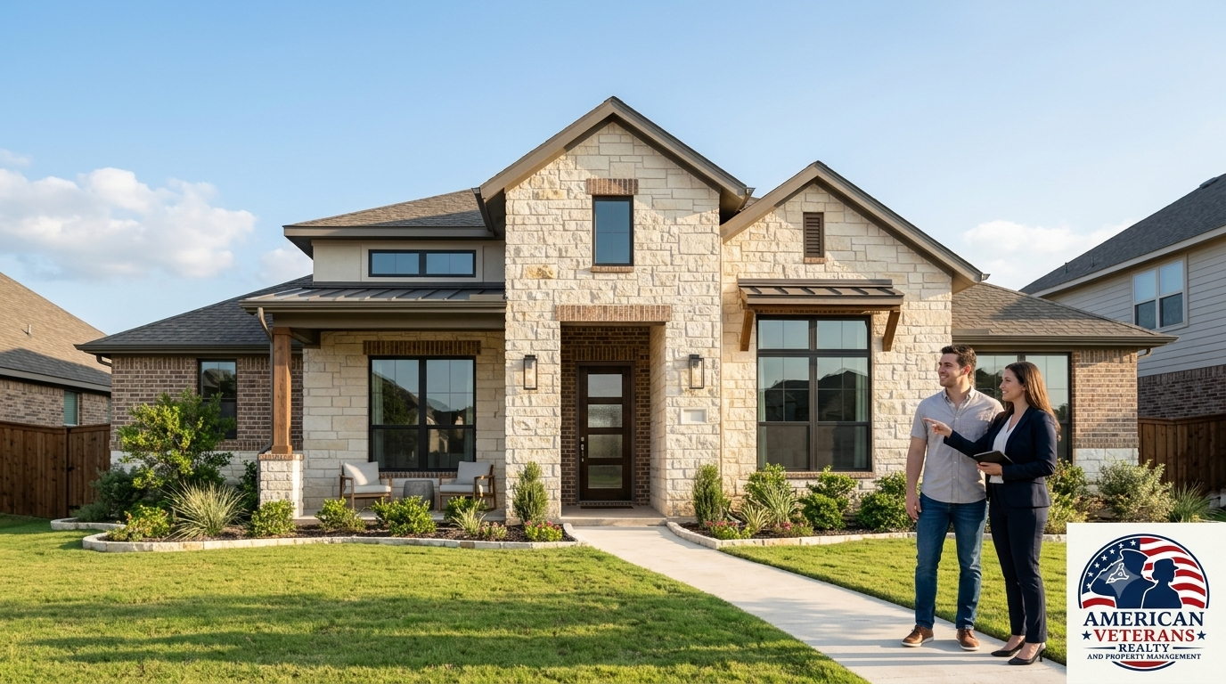 Military veteran signing documents to close on a house in Killeen TX with a VA loan