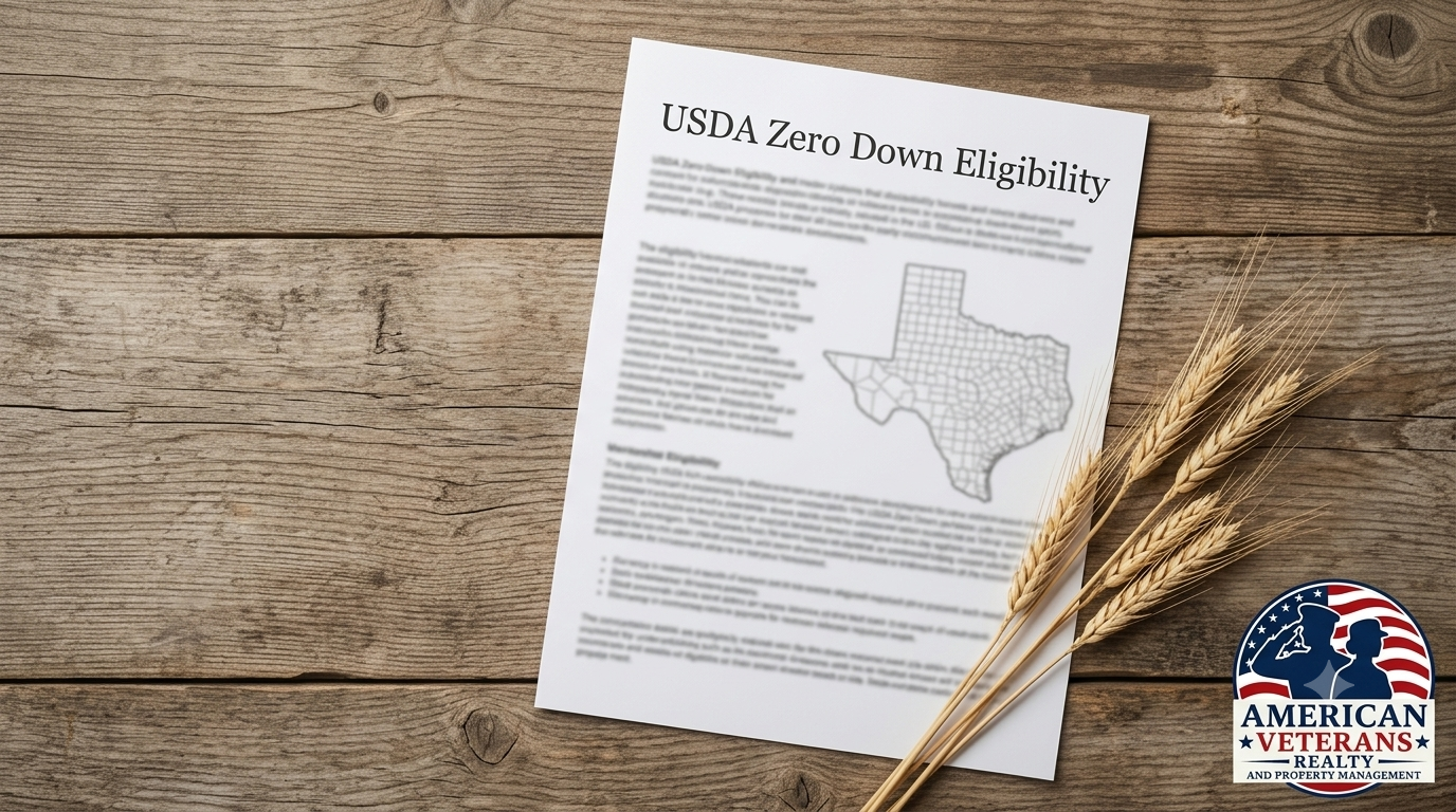 Rural Texas property eligible for USDA zero down loan near Austin