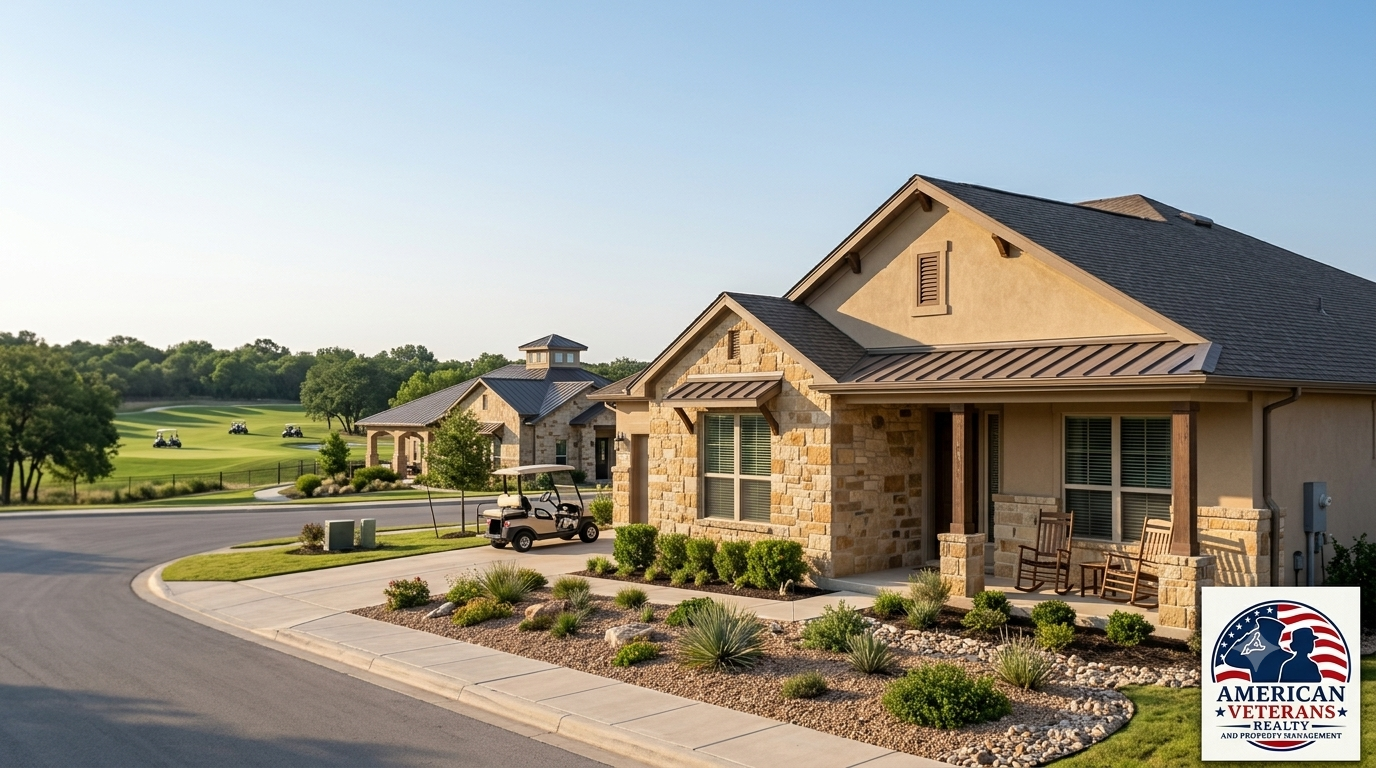 Active adult 55+ retirement community in Austin Texas area with golf and recreation 2025
