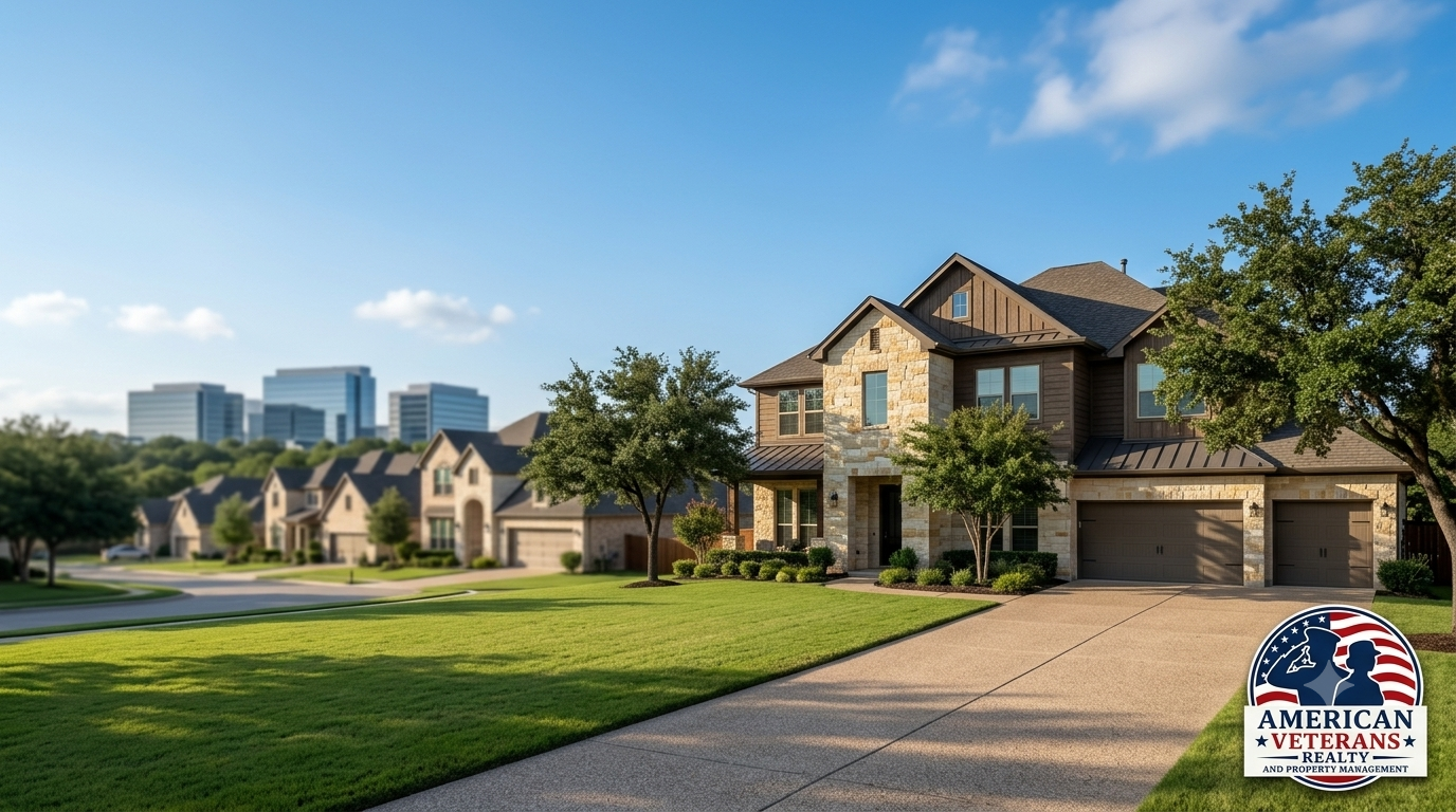 New construction home in Austin with builder warranty documentation on the counter