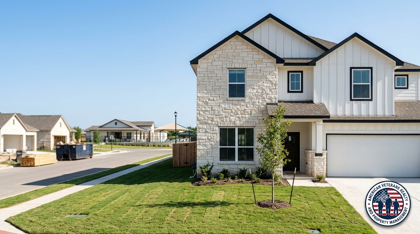 New construction rental home in the Santa Rita Ranch community of Liberty Hill, TX