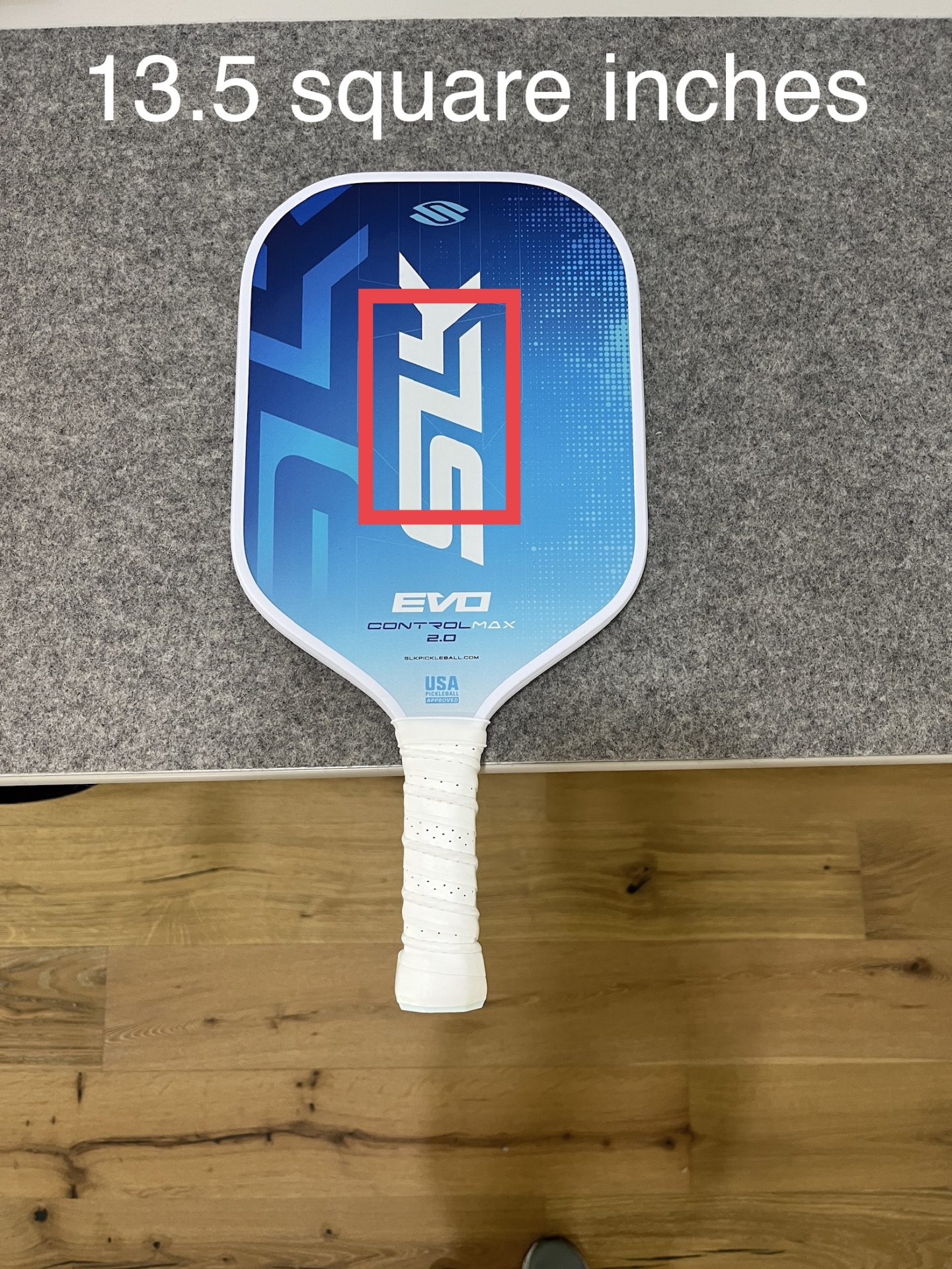 showing that the sweet spot is 13.5 inches