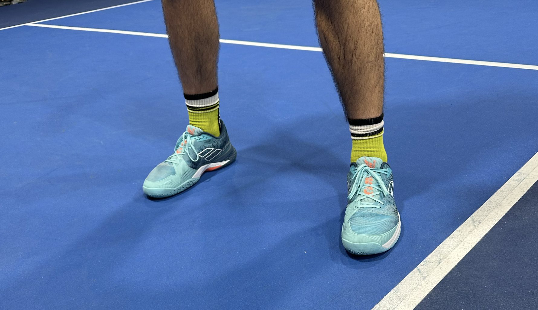 Richard wearing the Babolat Jet Mach 3 shoes