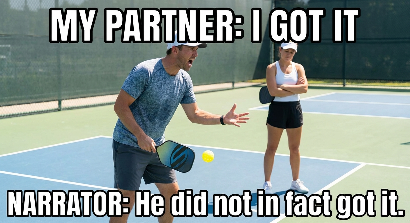 My partner: 'I got it!'