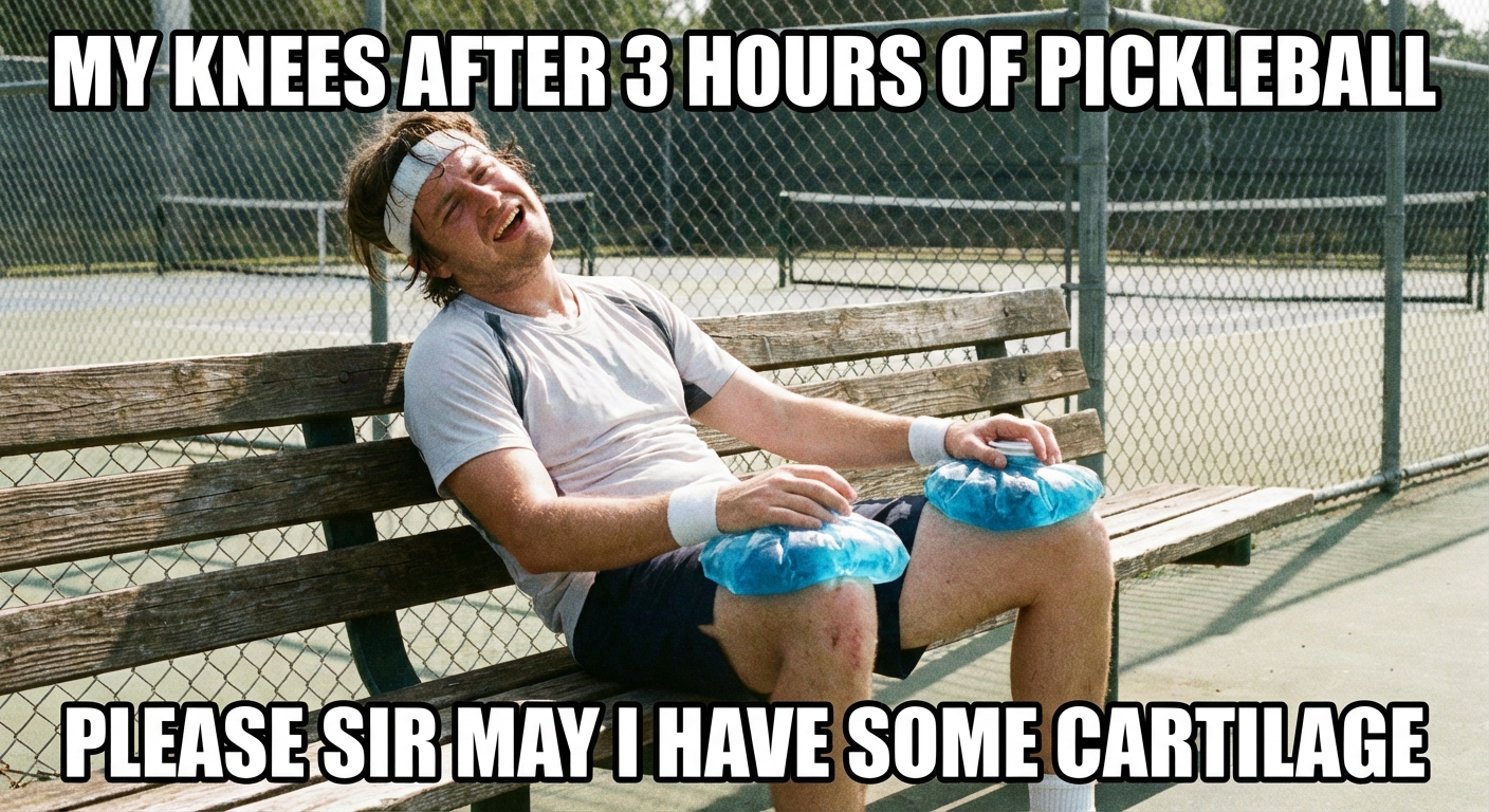 My knees after 3 hours of pickleball