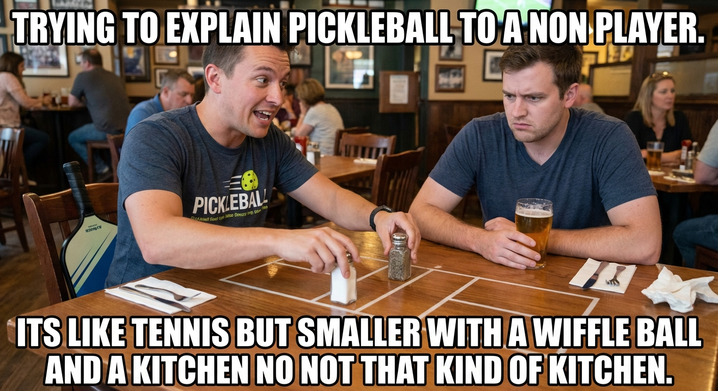 Trying to explain pickleball to a non-player
