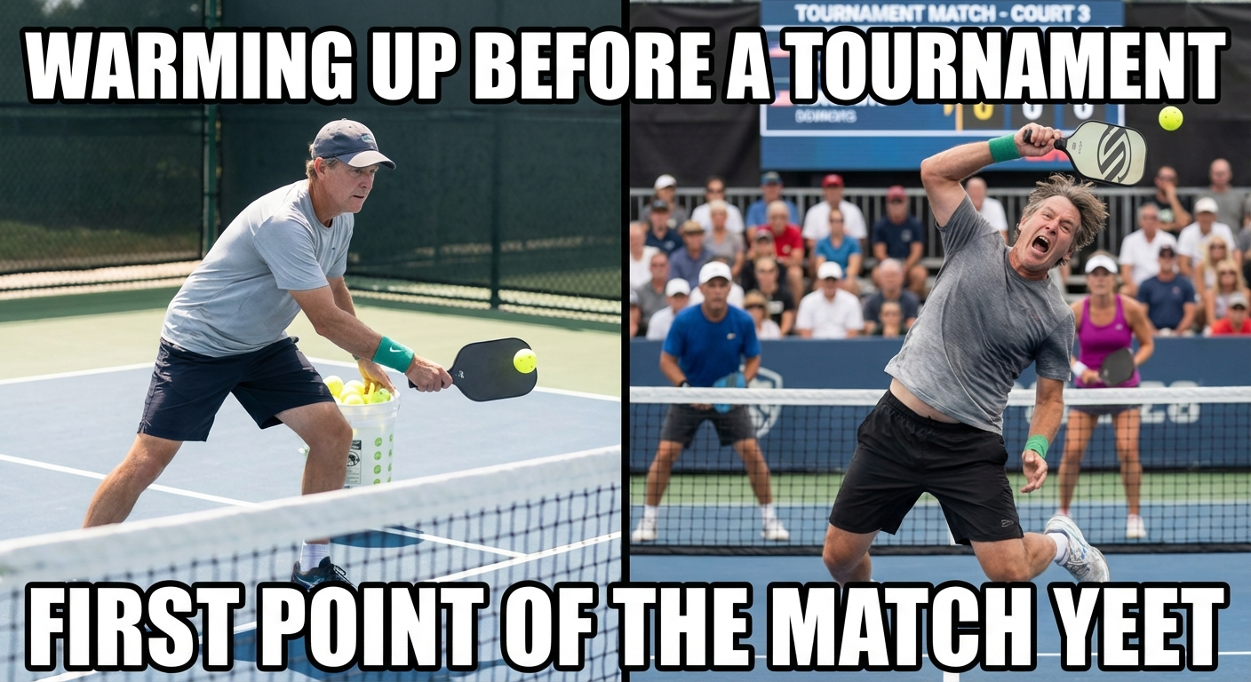 Warming up before a tournament