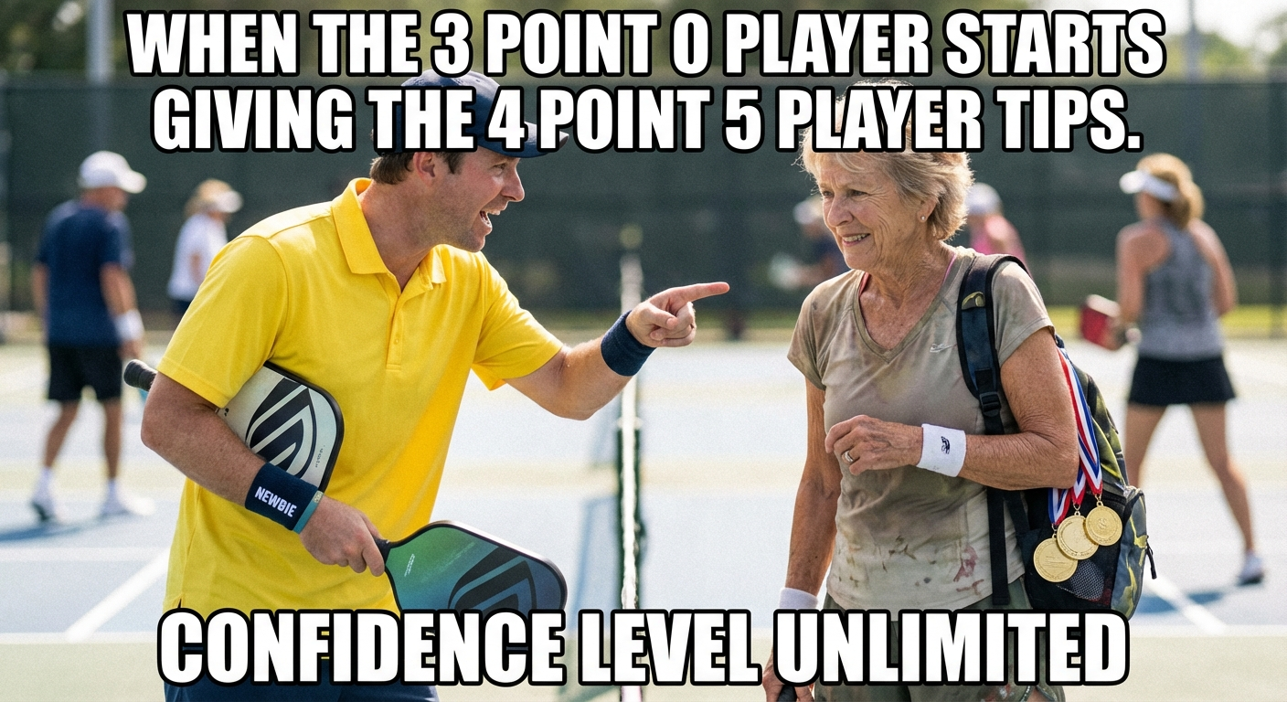 When the 3.0 player gives the 4.5 player tips