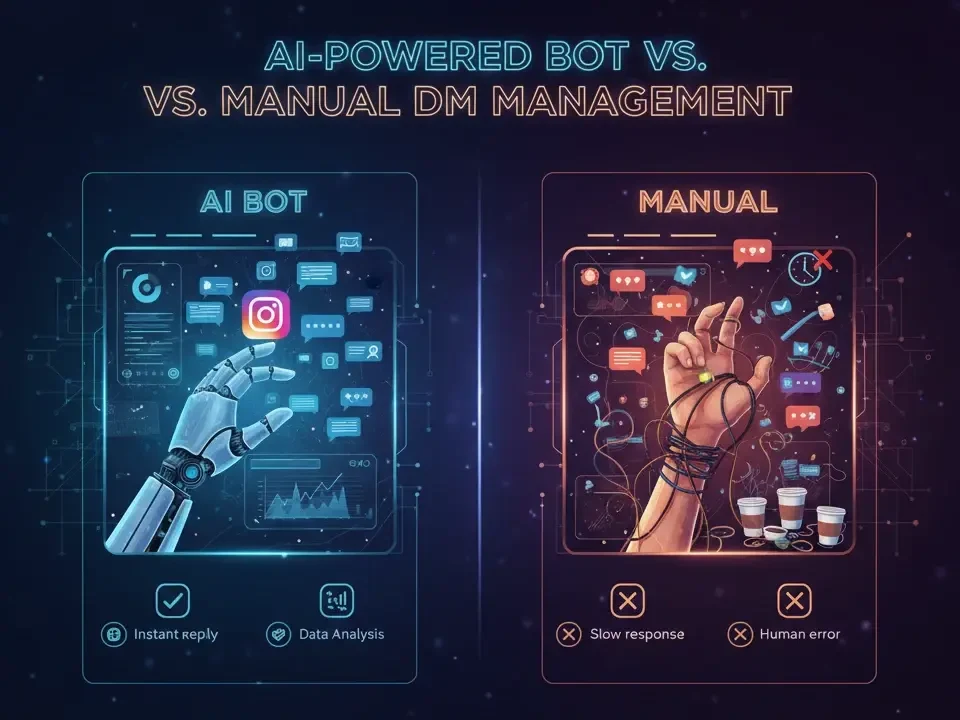 Ai powered instagram bot vs manual dm management for businesses