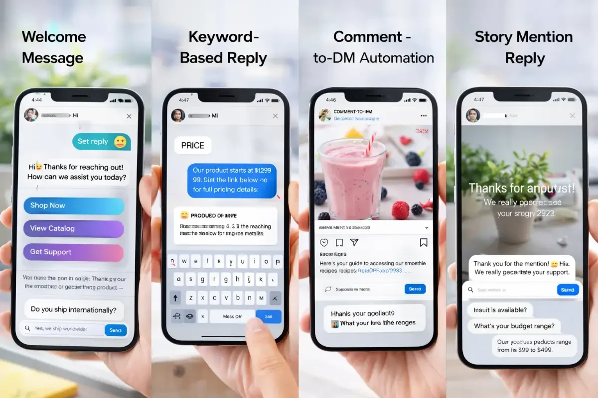 Instagram auto replies in action