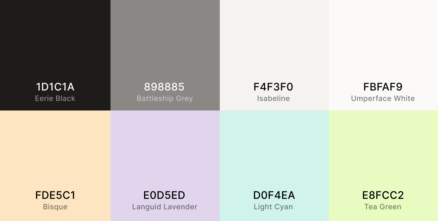 Color palette Umperface