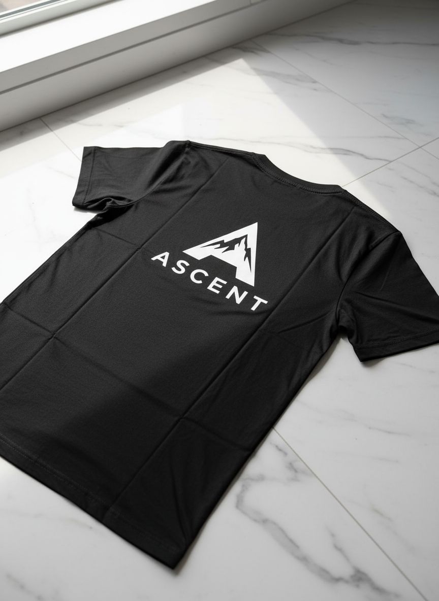 Ascent Black Tee Back