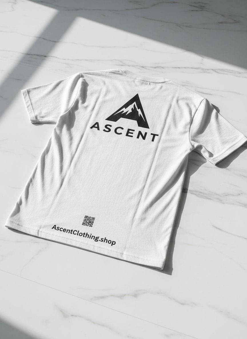 Ascent White Tee Back