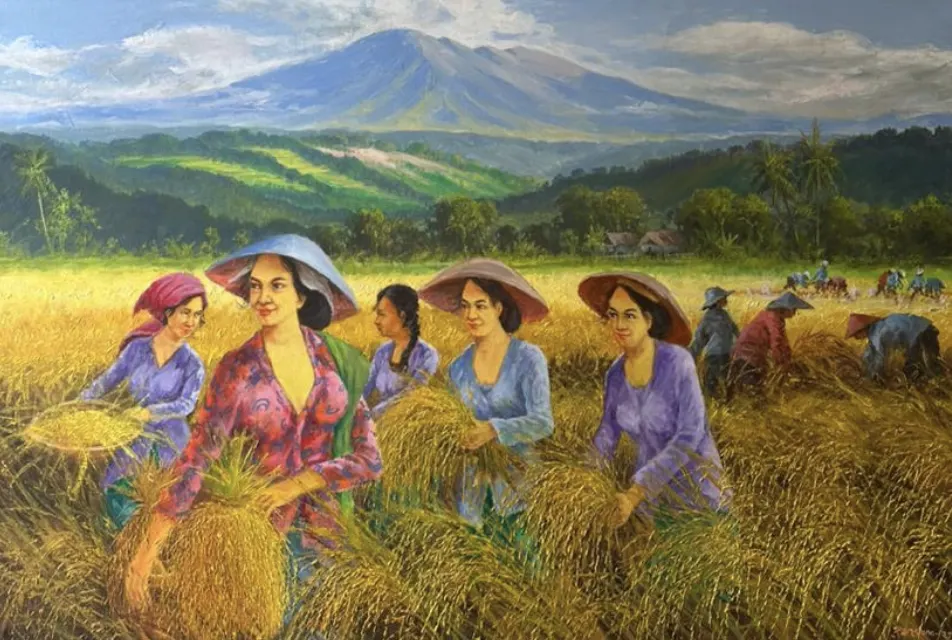 Golden Fields Beneath the Mountain