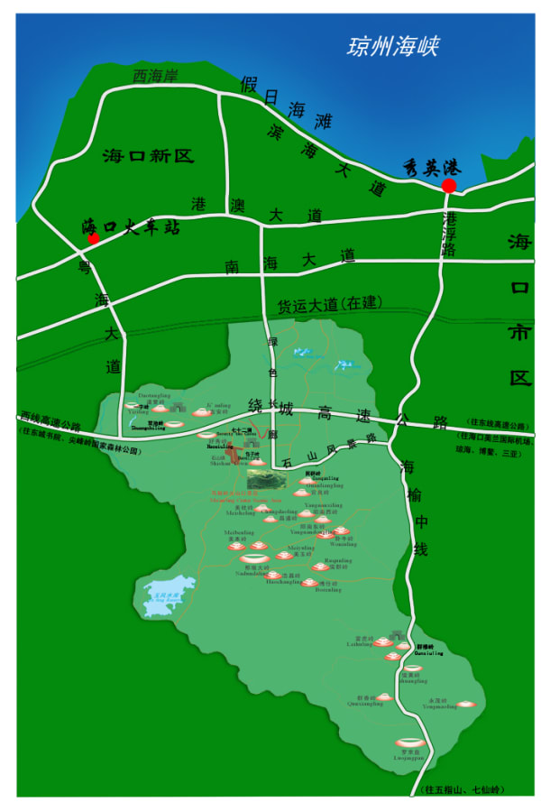 chinese map of volcano park location