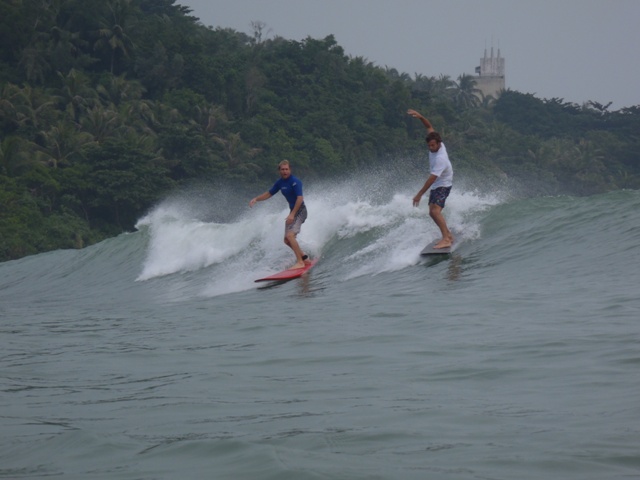 Surfing at Riyue Bay, Hainan