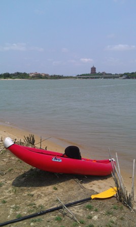 kayaking in the Boao delta area