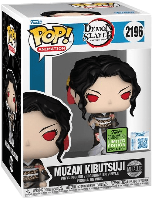 Funko Pop! Animation Demon Slayer Muzan Kibutsuji Metallic, 2196, Limited Special Edition Exclusive Vinyl Figure