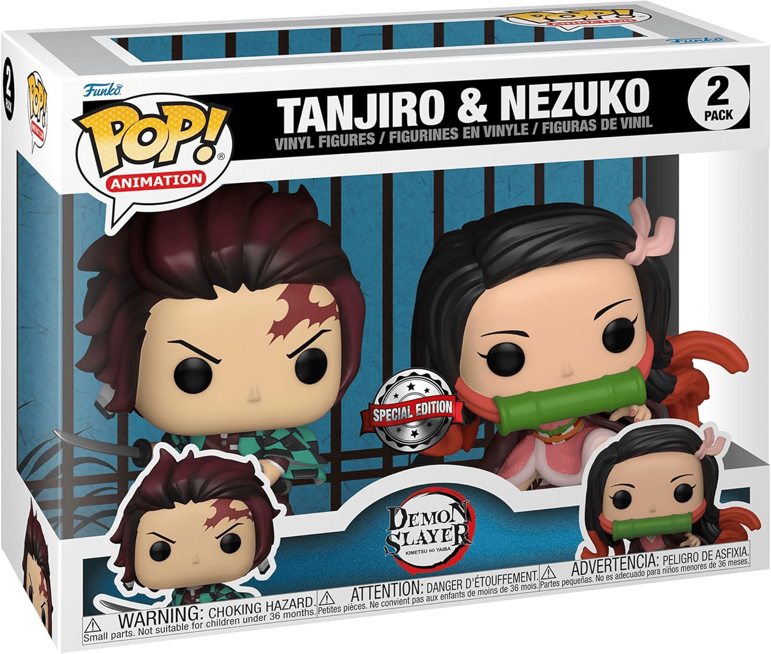 Funko POP! Animation: Demon Slayer Tanjiro & Nezuko 2 Pack Exclusive