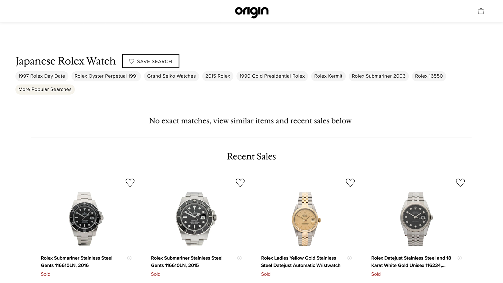 Website before optimization