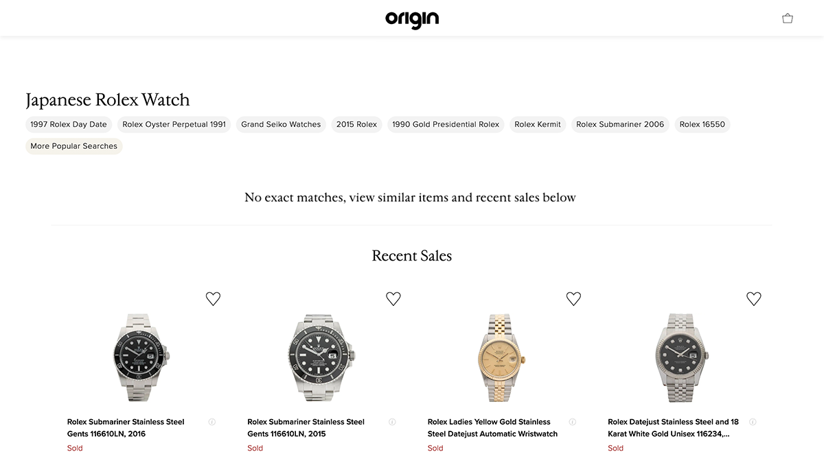 Website before optimization