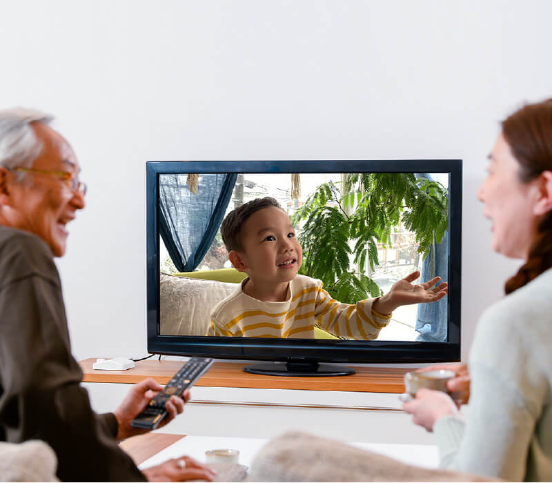 まごの動画を実家のテレビの大画面で