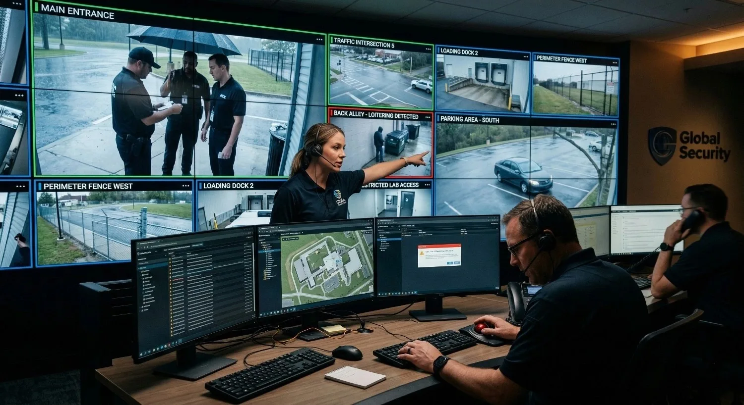 Command center monitoring layout