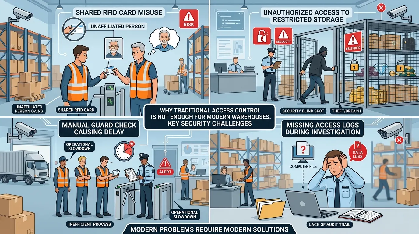 Unauthorized movement inside storage areas