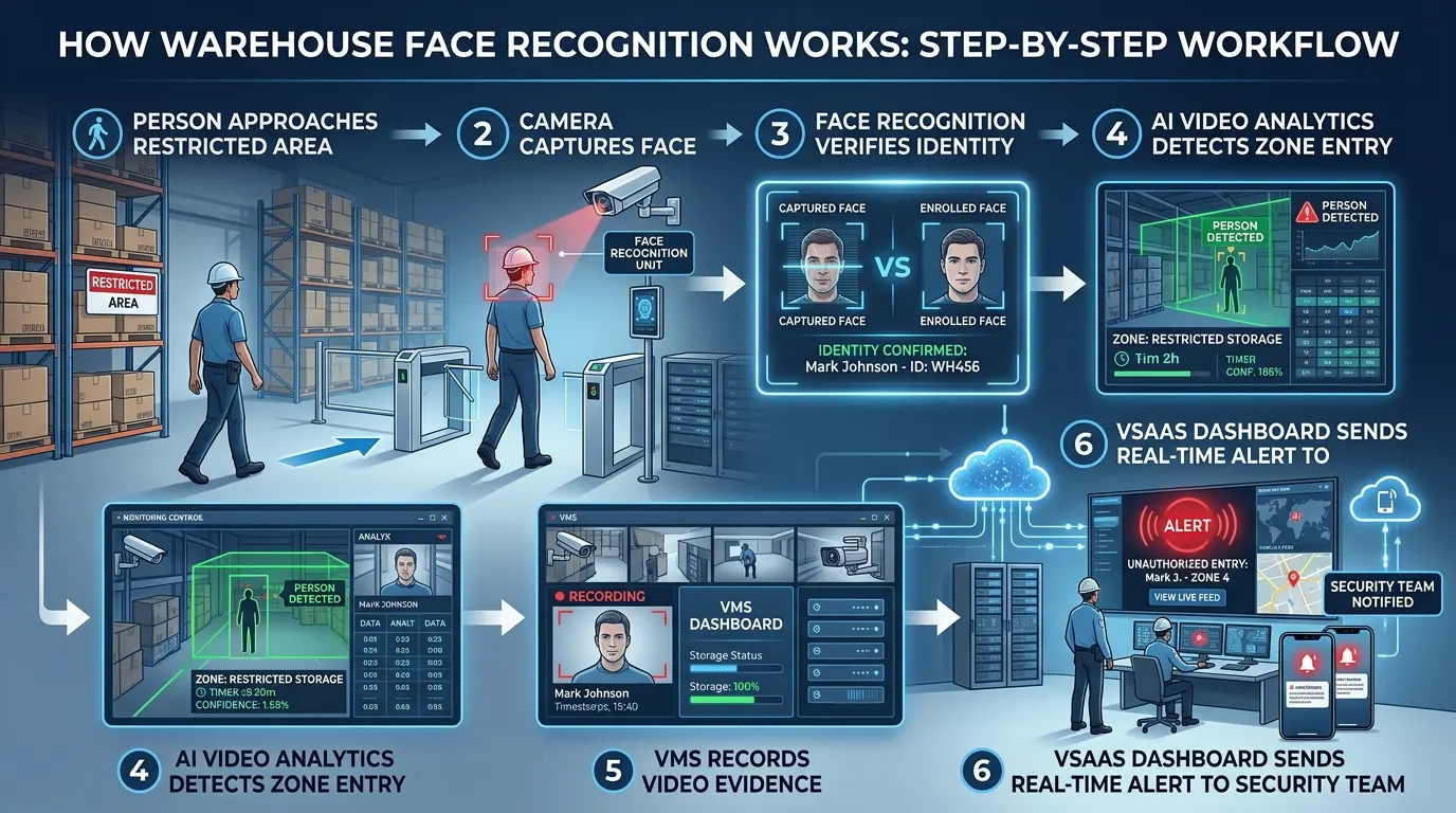 Smart surveillance workflow for logistics