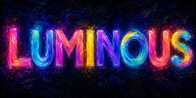 LUMINOUS IMPRESSION: A Post-Impressionist Neon Typography System
