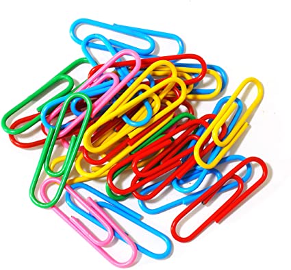 Generic Coloured Round Shape Paper Clips - 28MM