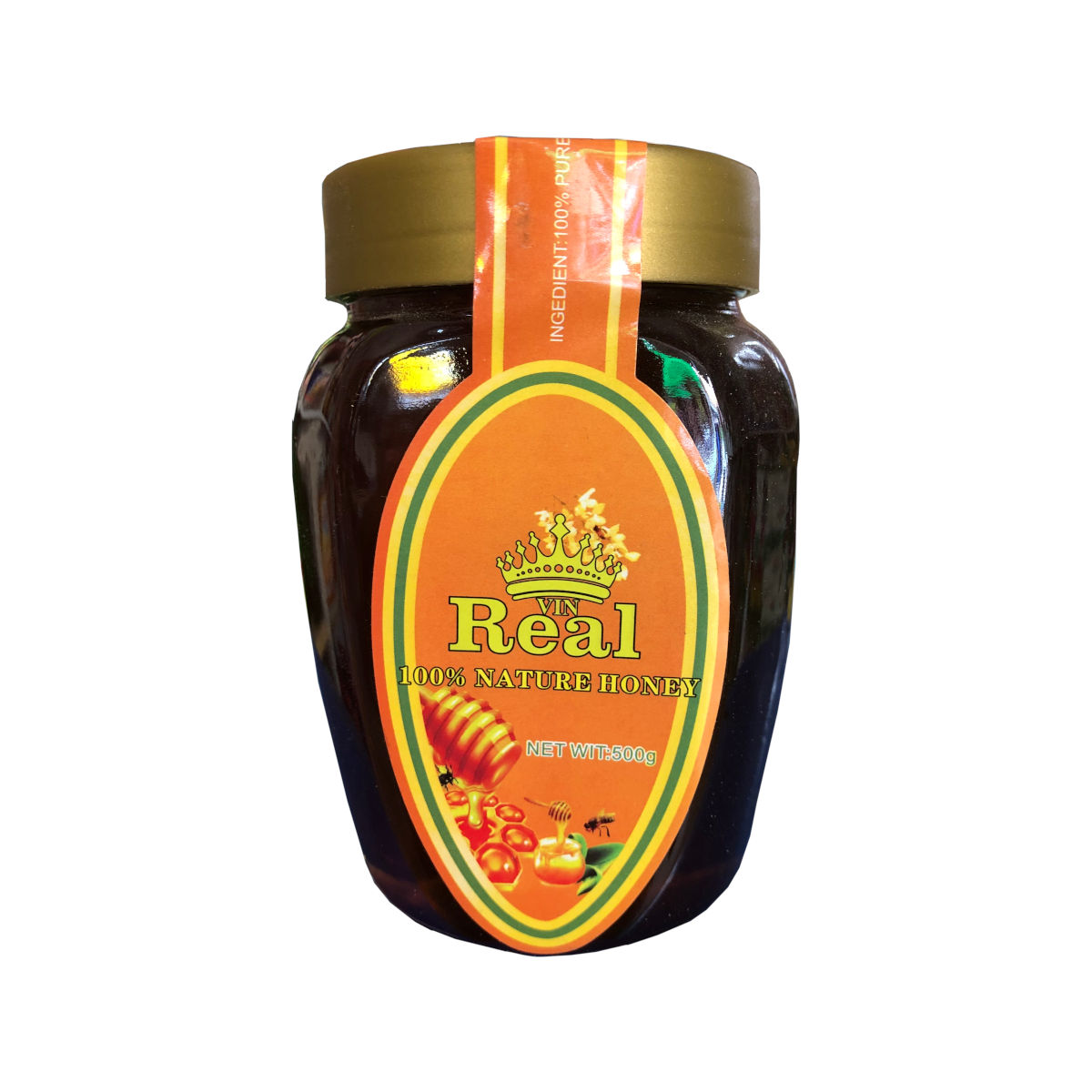 VIN Real 100% Nature Honey Glass Jar 500g