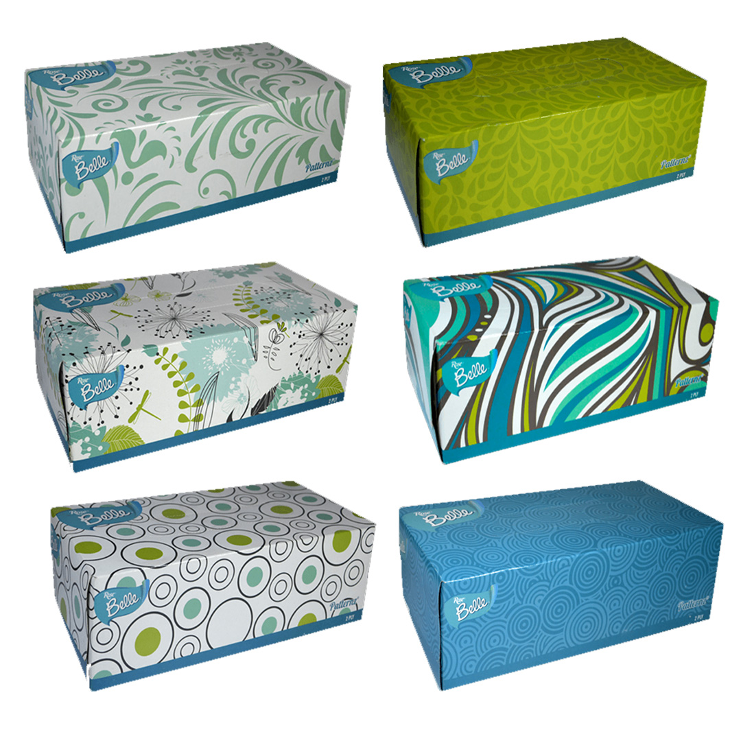 Boulos Rose Belle Facial Tissue 2 Ply 150 Sheets