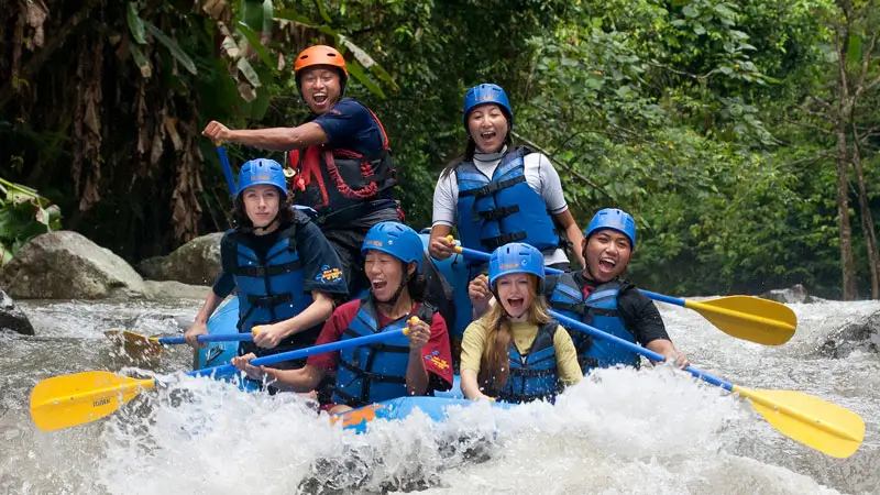 Rafting Through Ayung Rapids