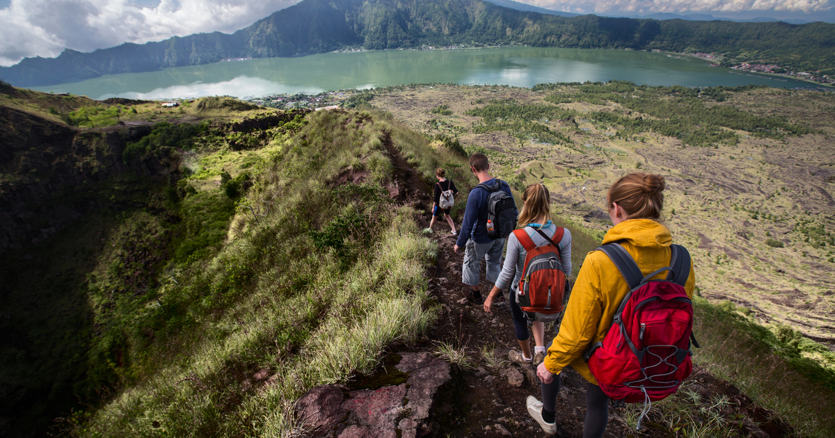 Trekking Through Volcanic Terrain