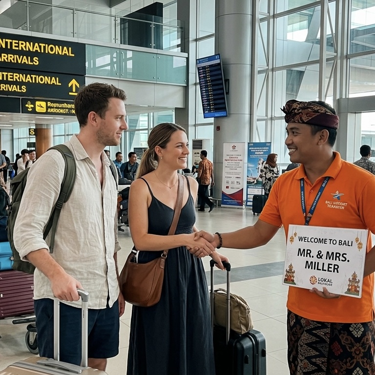 Comfortable airport transfer car in Bali