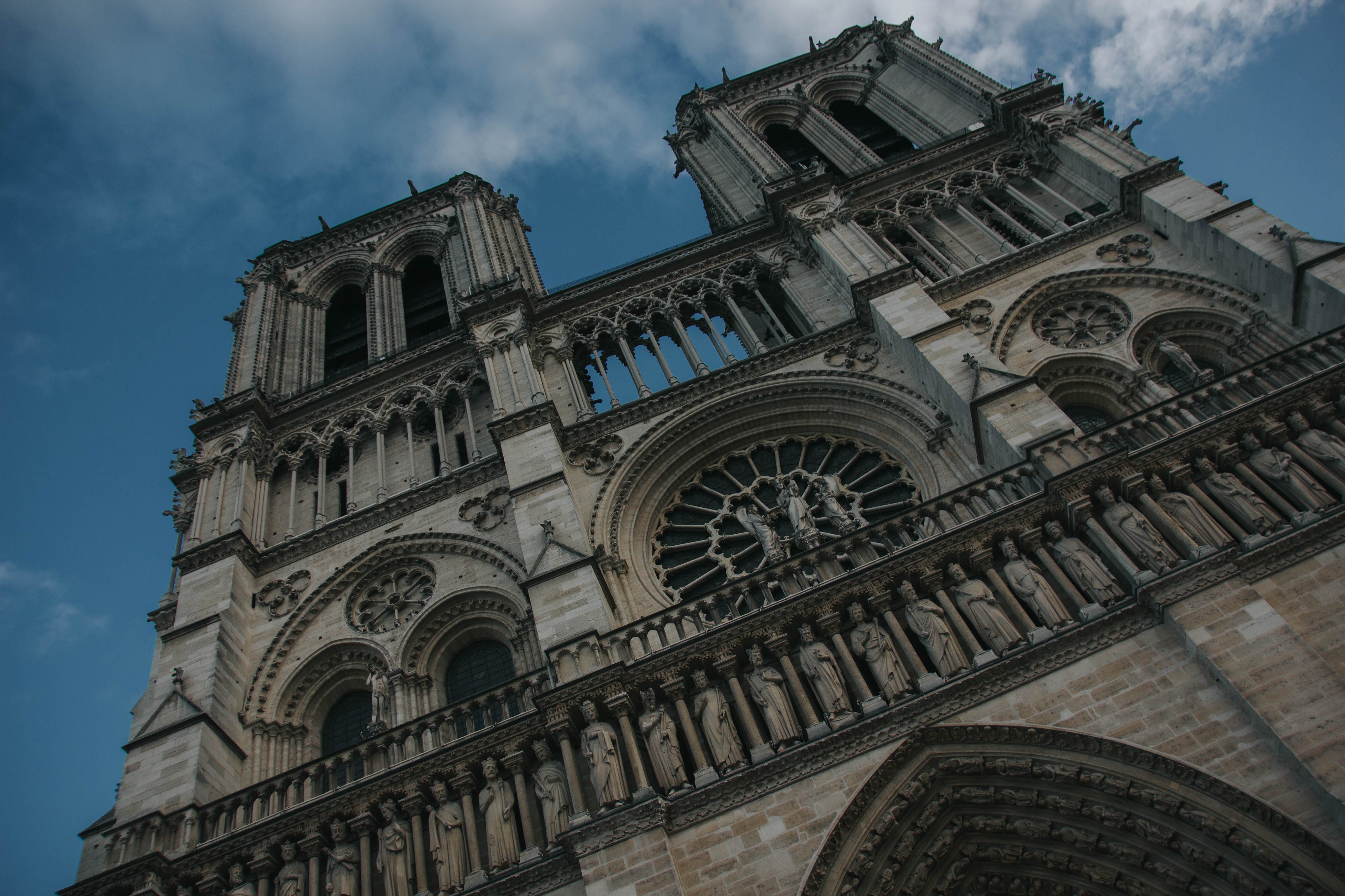 Notre-Dame cathedral from below
