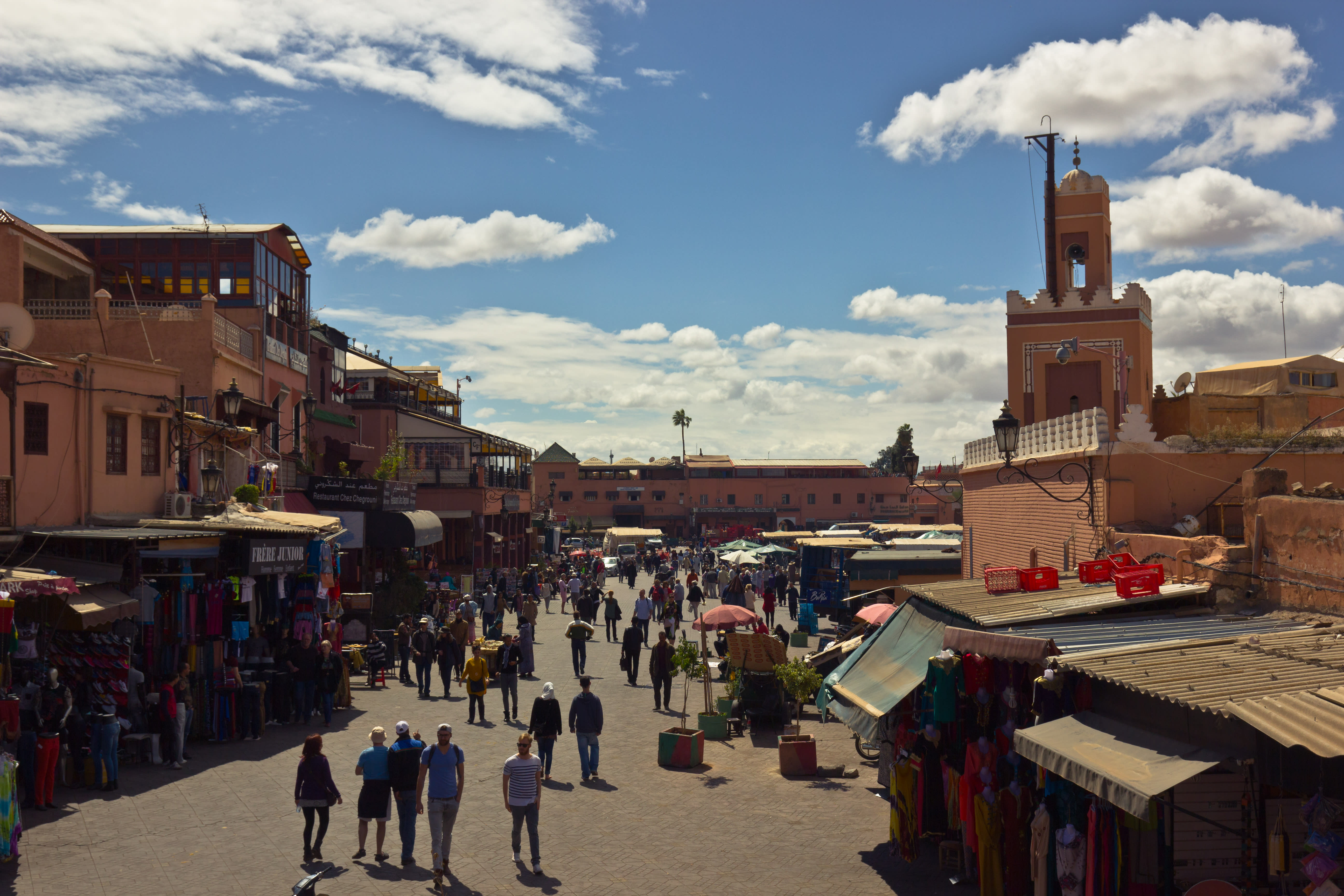 Jemaa el-Fna Square at in the day