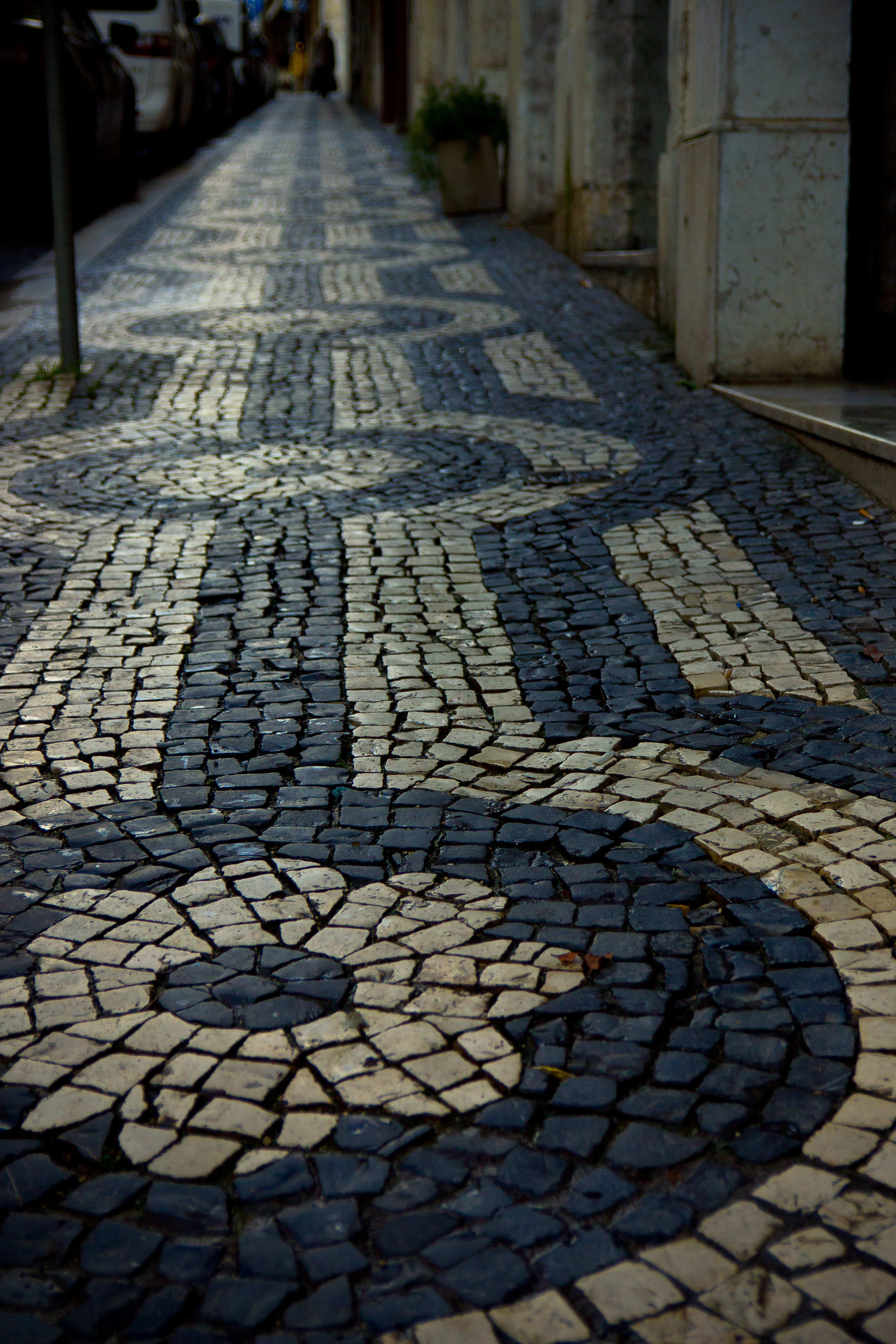Mosaic street pavement