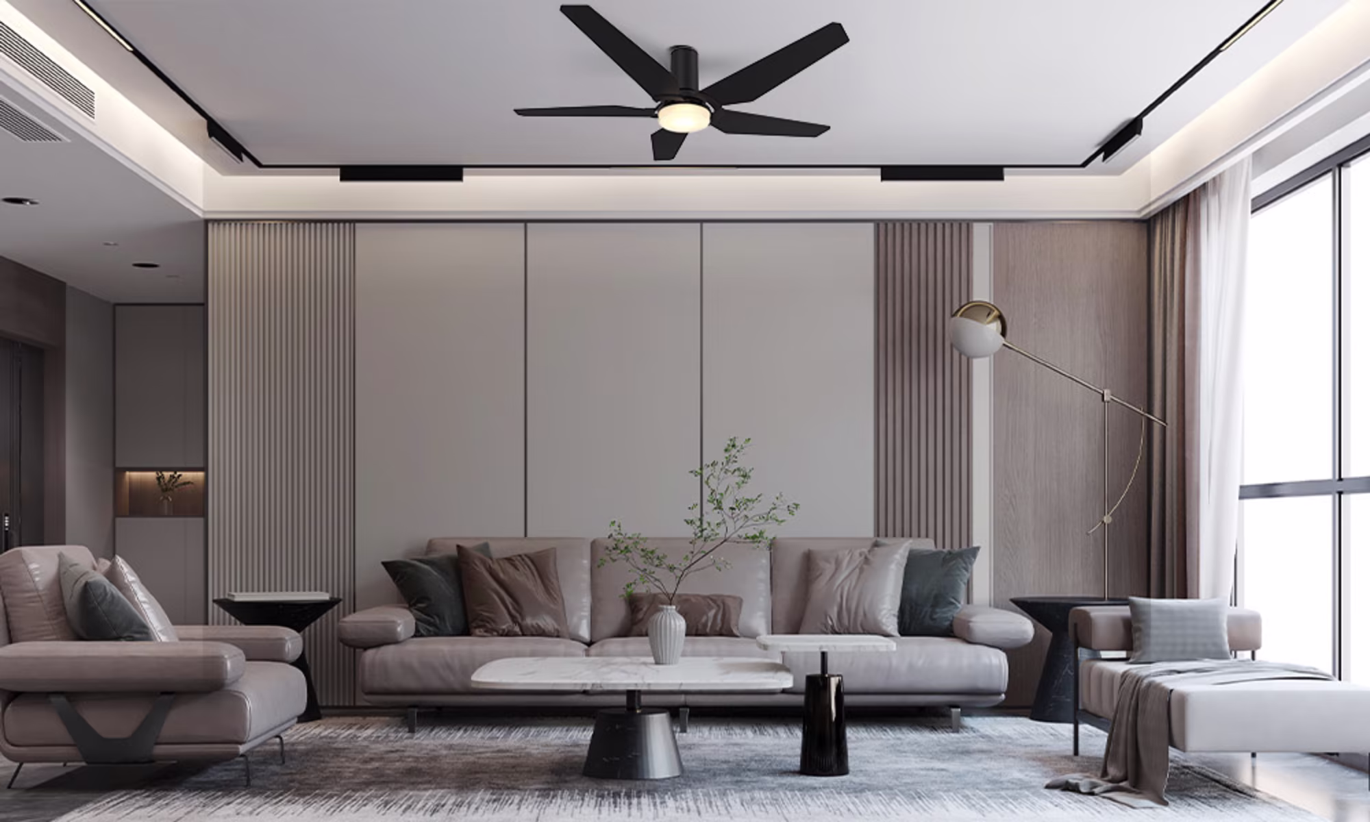 Smafan-Voyager-Flash-Mount-Outdoor-Smart-Ceiling-Fan-with-LED-Light-Remote-Control