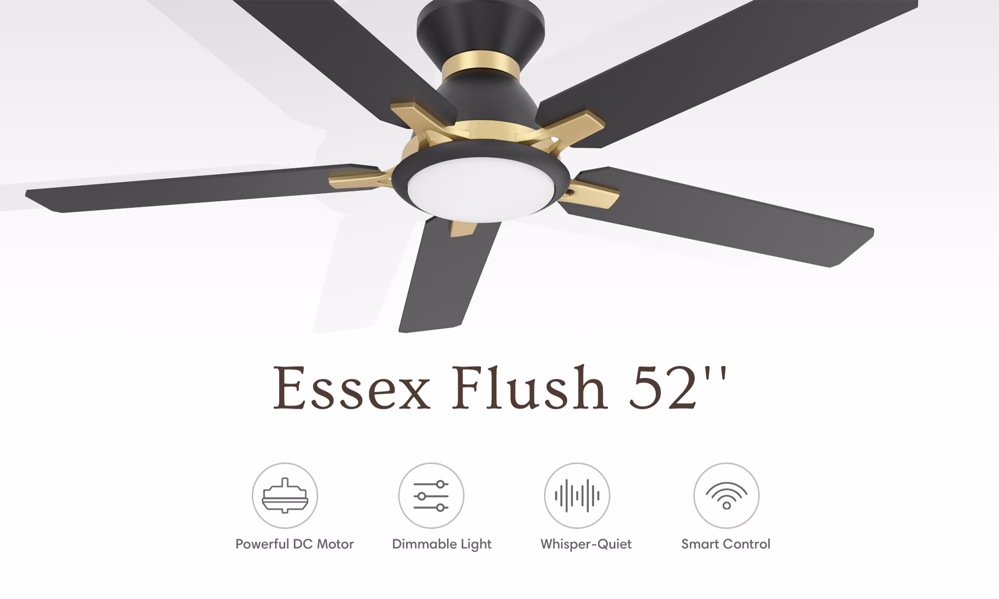 Carro-Smafan-Essex-flush-mount-Indoor-Outdoor-Bright-Smart-Ceiling-Fan-with-remote